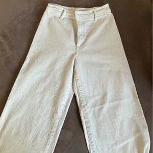 Cream colored universal thread jeans